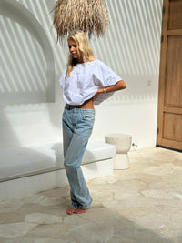 Chiara Cotton Poplin Top White