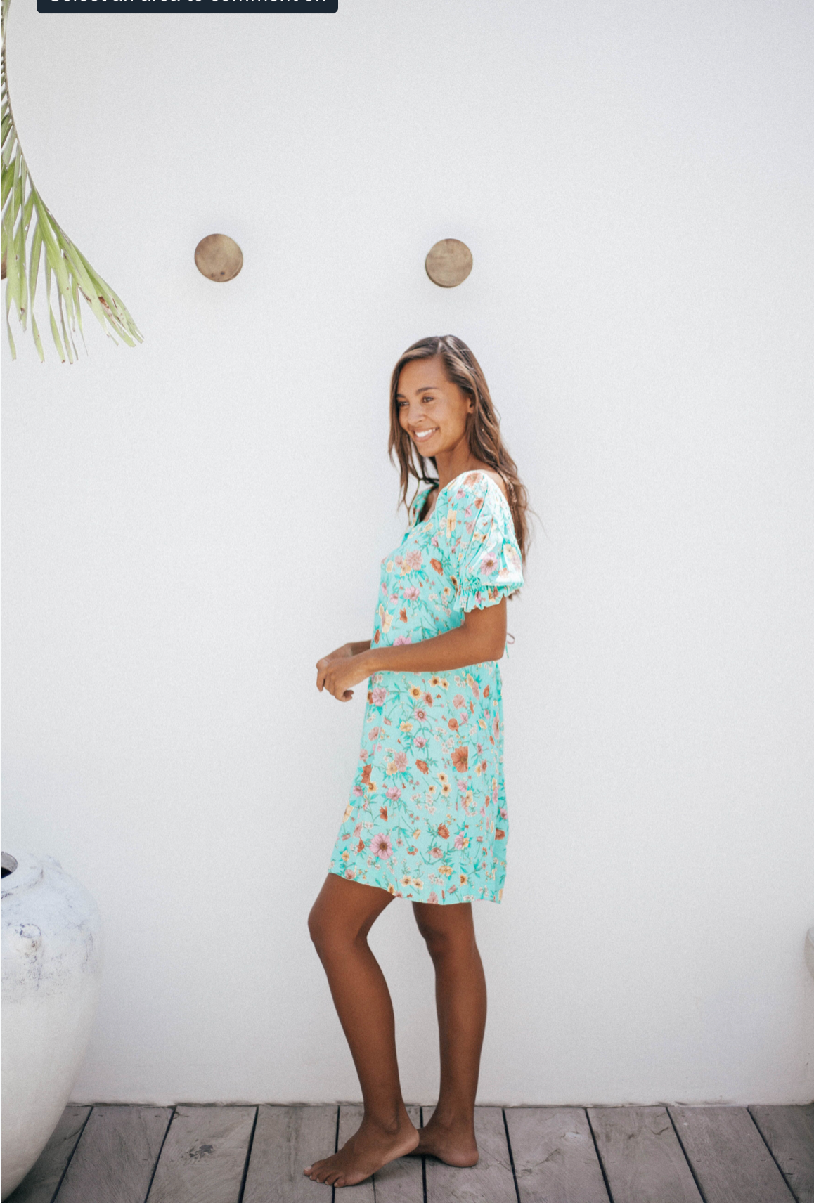 Aprile Mini Dress - Sea Green